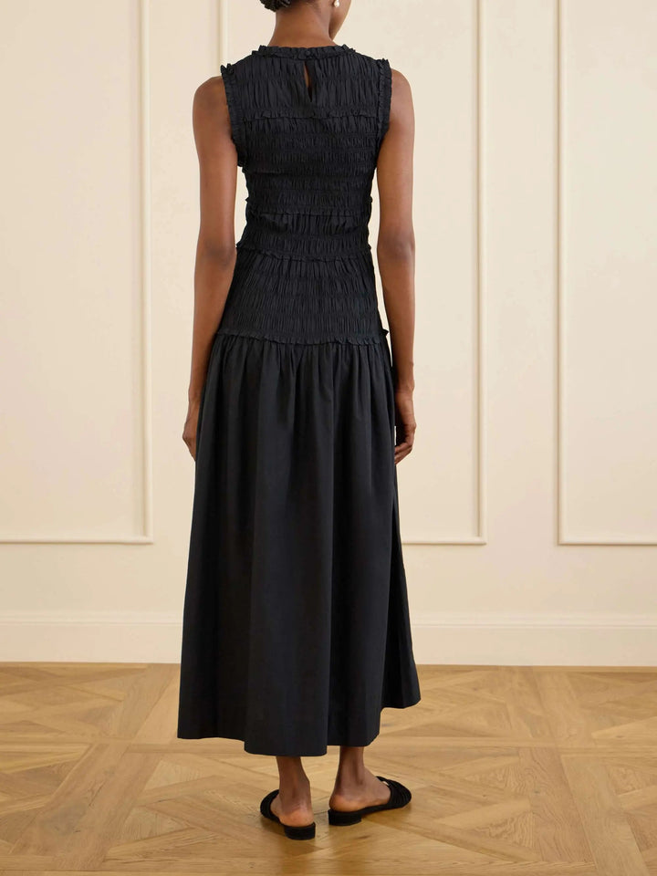 Cotton-poplin midi dress