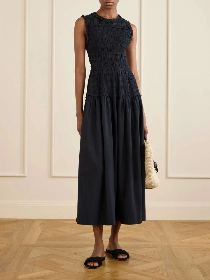 Cotton-poplin midi dress
