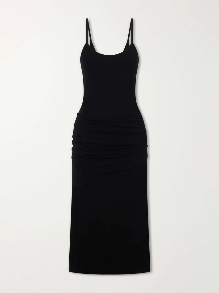 Stretch-cotton midi dress