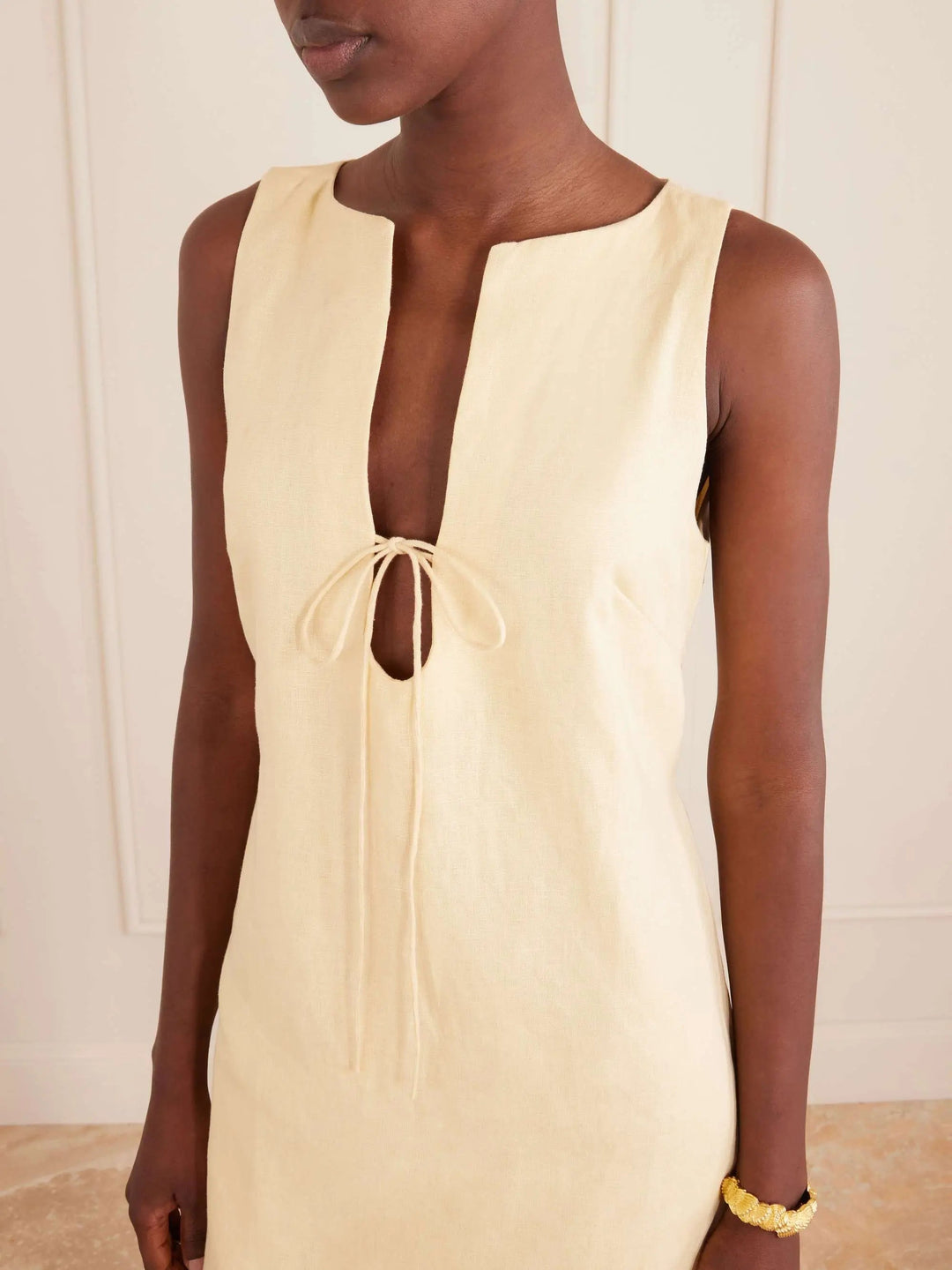 Linen mini dress