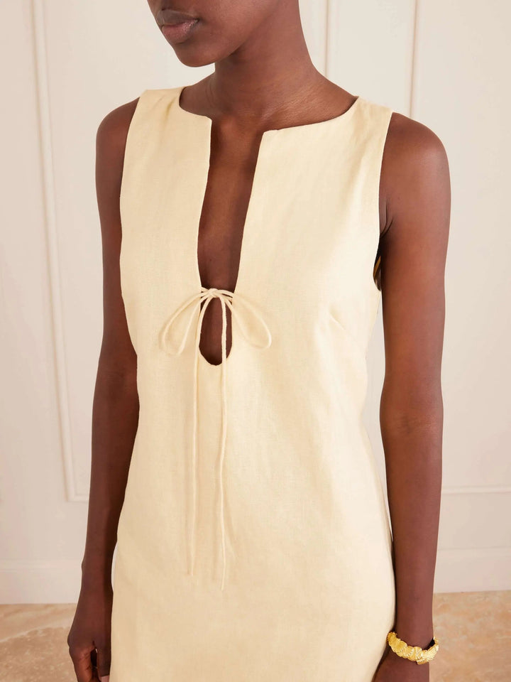 Linen mini dress