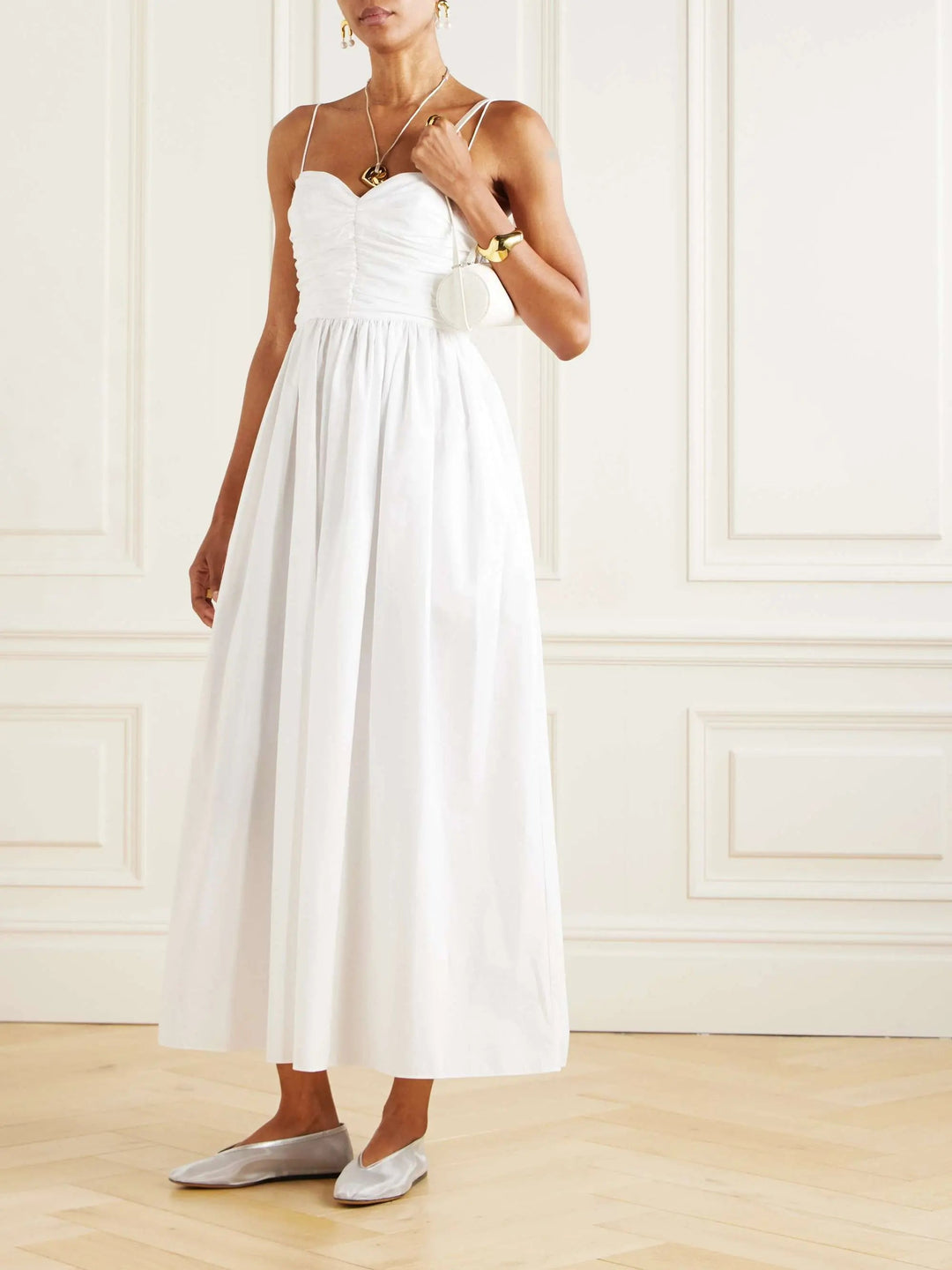 Organic cotton midi dress