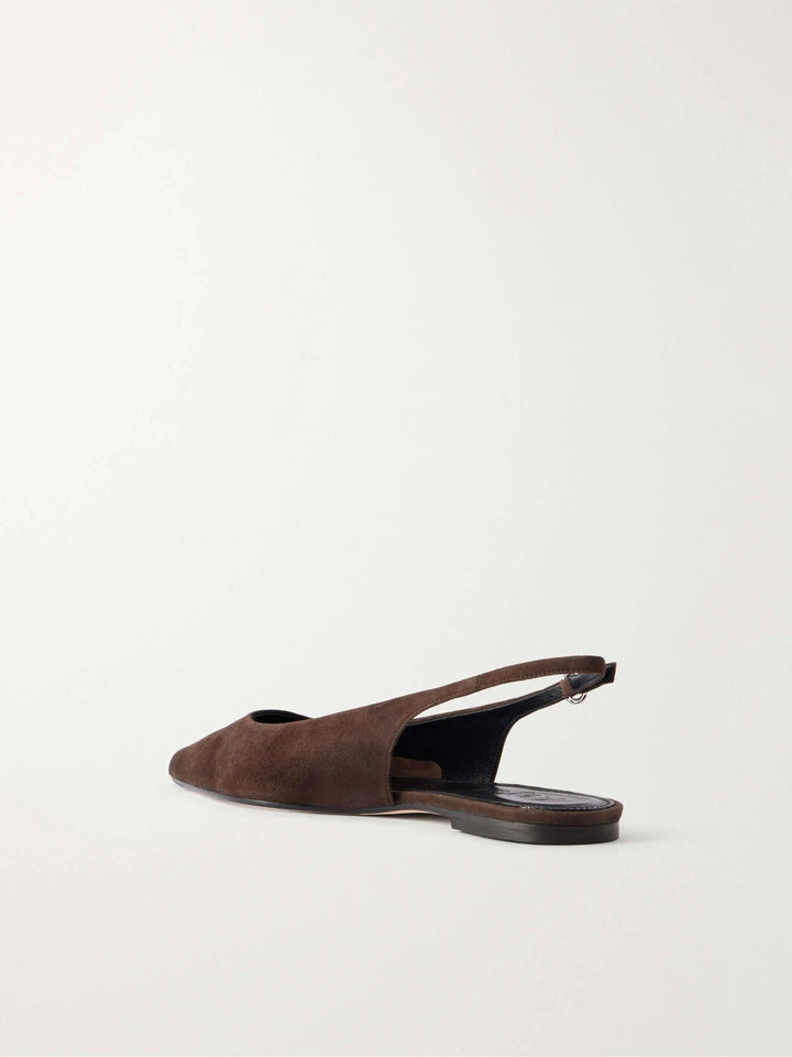 Suede slingback flats