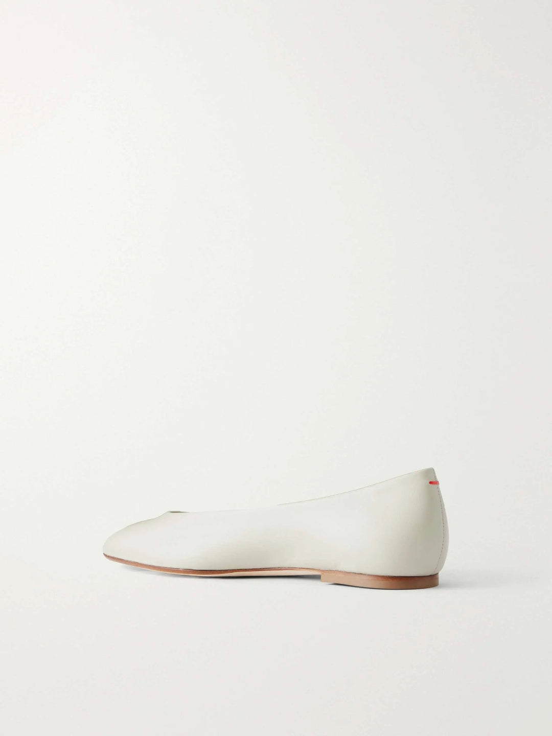 Leather ballet flats beige