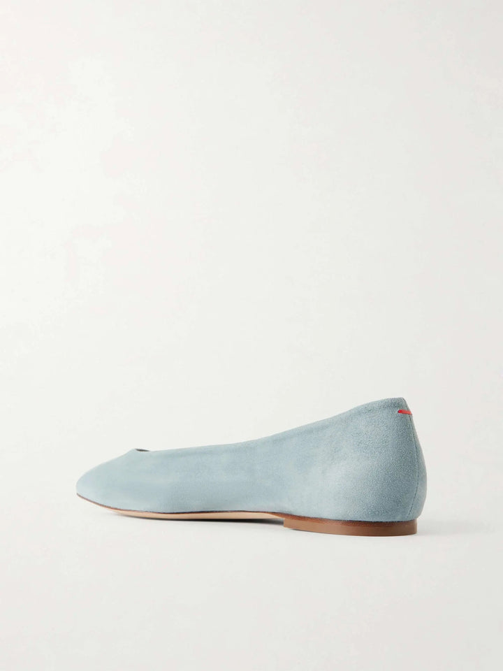 Suede ballet flats turqoise
