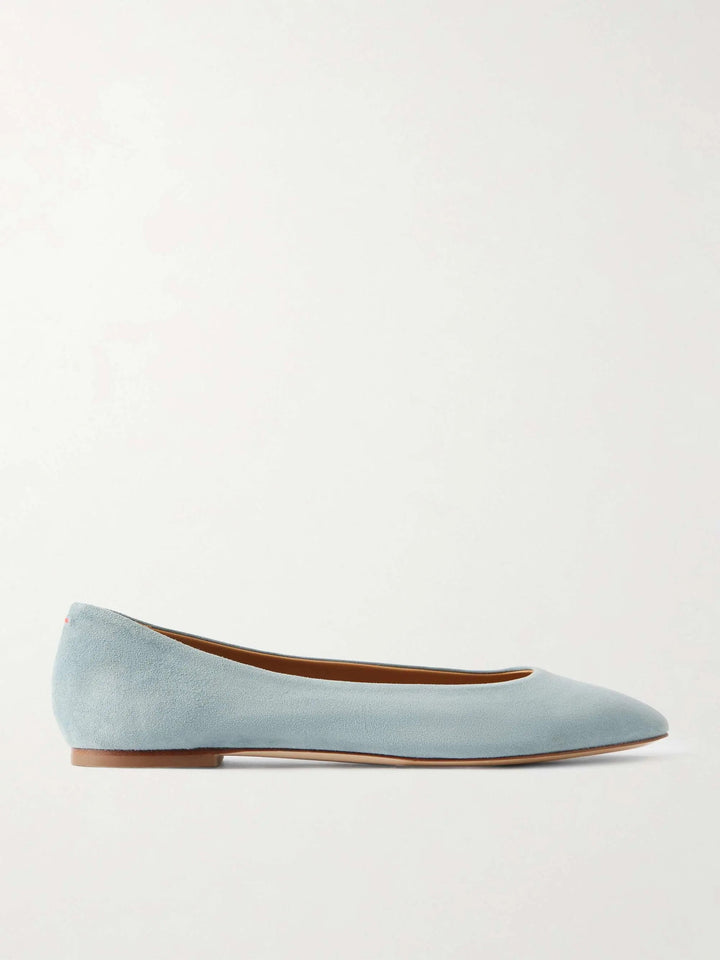 Suede ballet flats turqoise