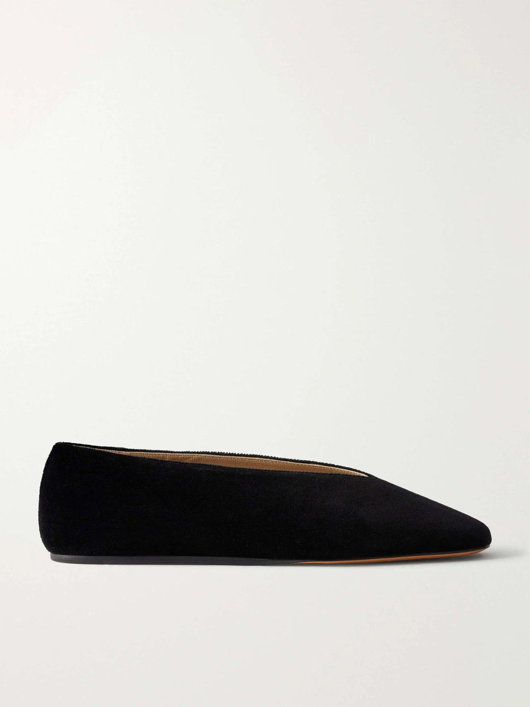 Cotton-velvet flats
