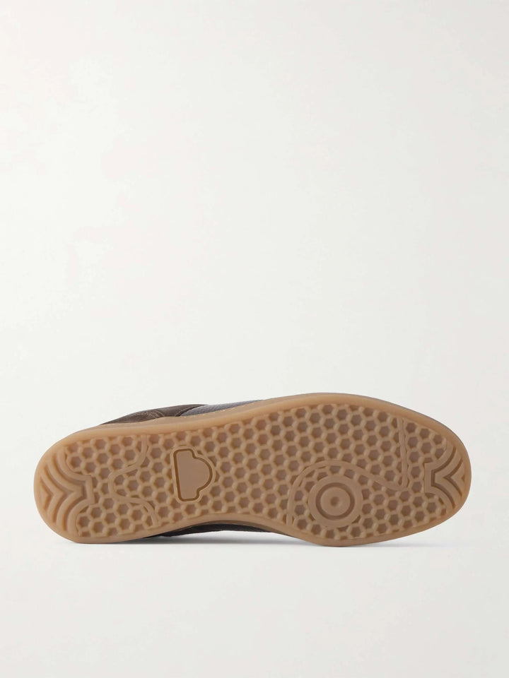 Suede and Full-Grain Leather Sneakers Brown