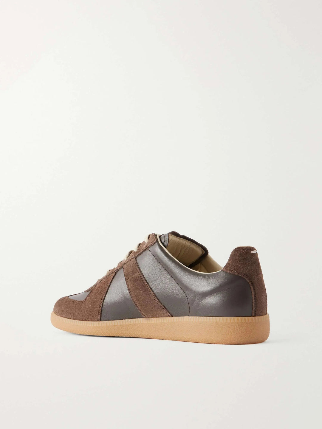 Leather and Suede Sneakers Brown