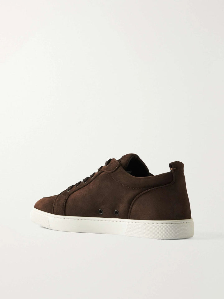 Trimmed Suede Sneakers Brown