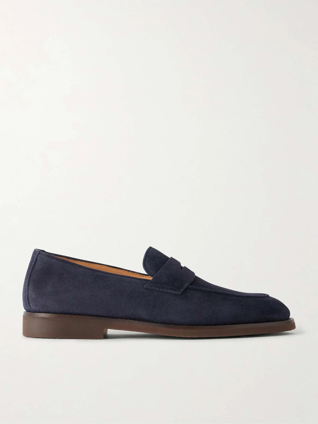 Flex Suede Penny Loafers Navy