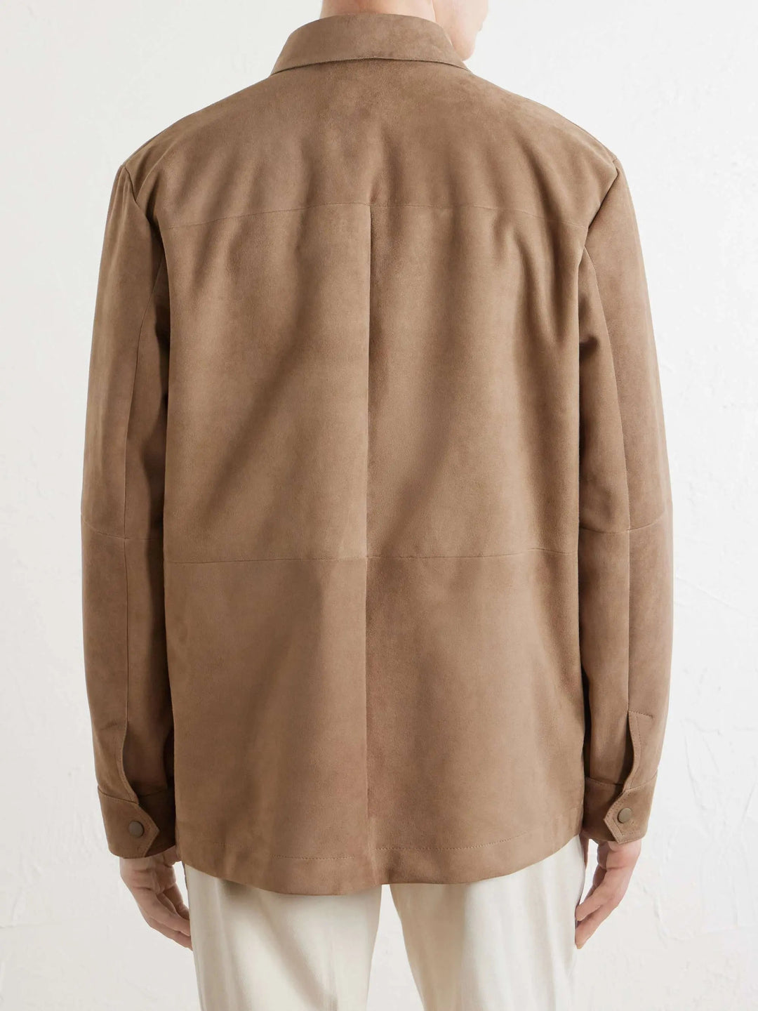 Paneled Suede Overshirt