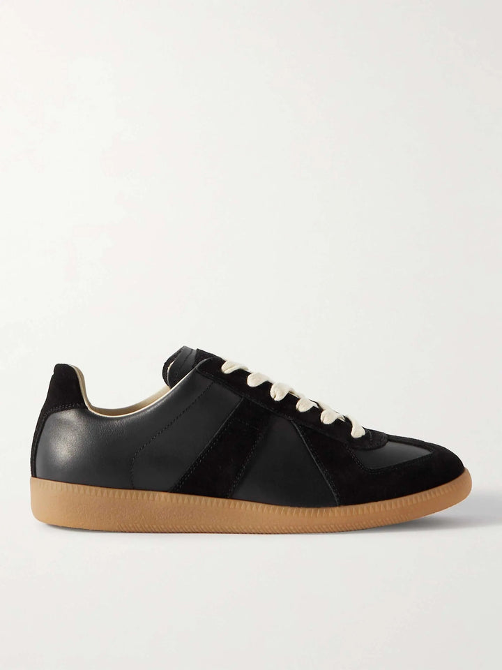 Leather and Suede Sneakers Black