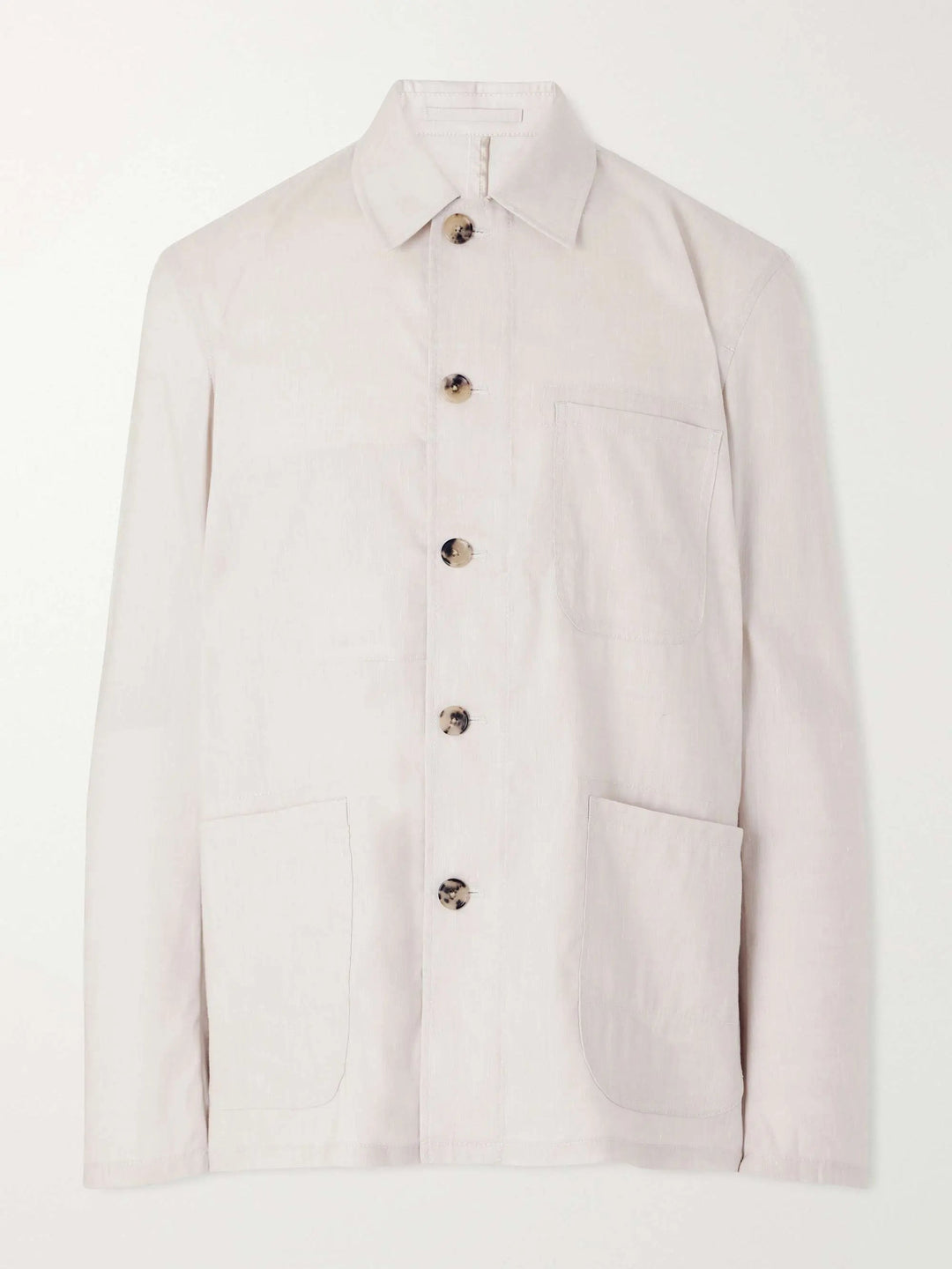 Linen and Wool-Blend Overshirt