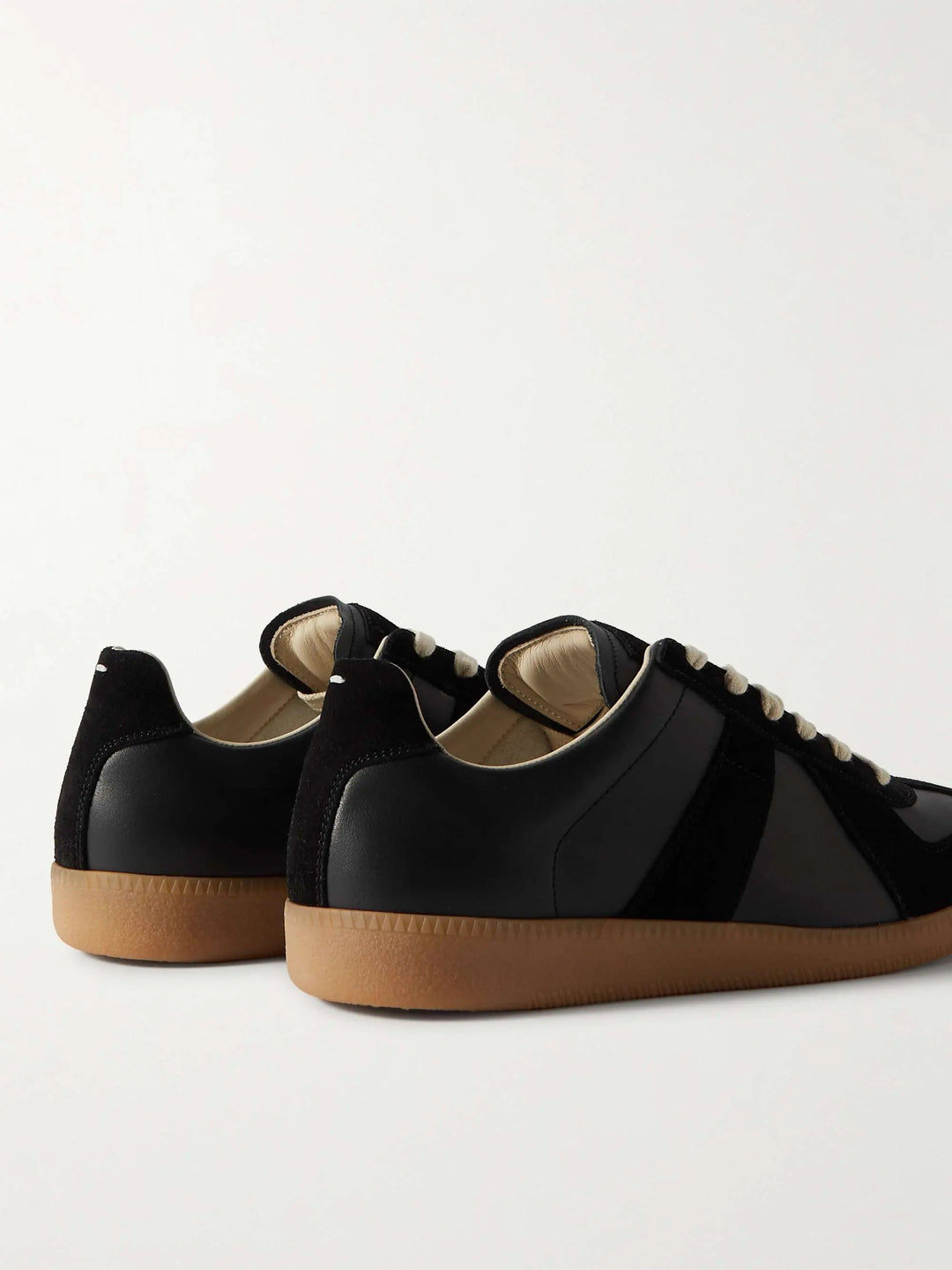 Leather and Suede Sneakers Black