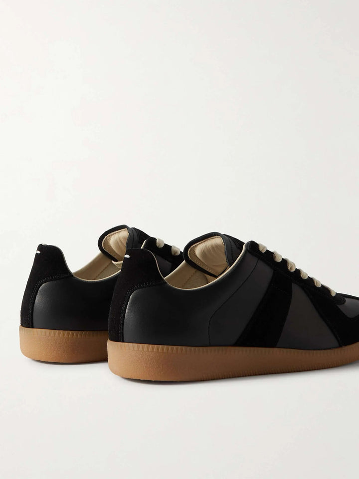 Leather and Suede Sneakers Black