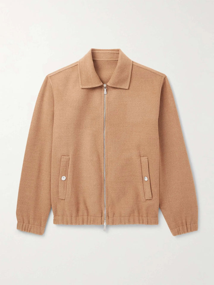 Wool-Felt Bomber Jacket
