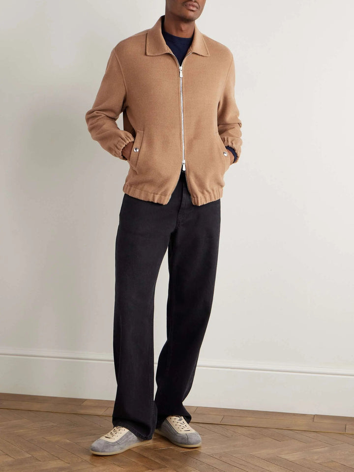 Wool-Felt Bomber Jacket