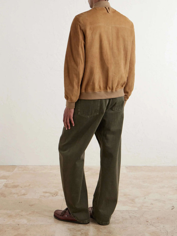 Suede Bomber Jacket