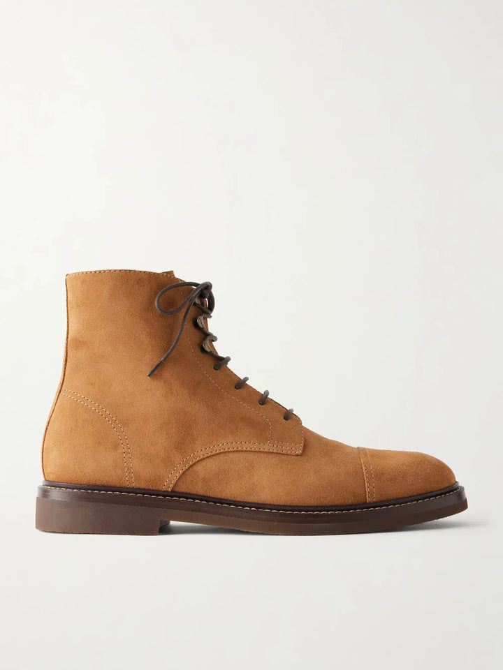 Suede Lace-Up Boots
