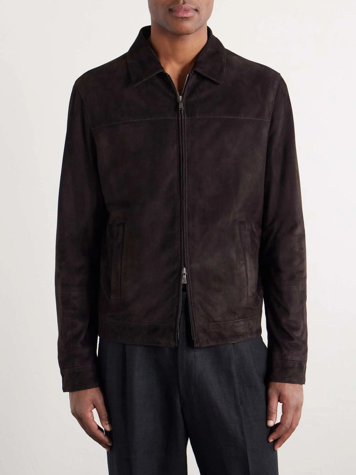 Suede Bomber Jacket