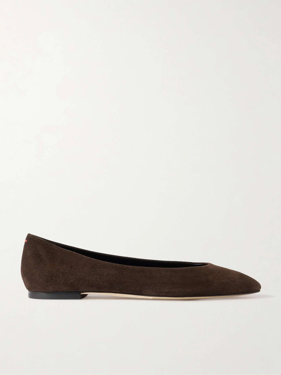 Suede ballet flats brown