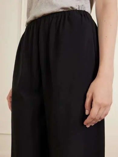 Wool-twill cropped pants