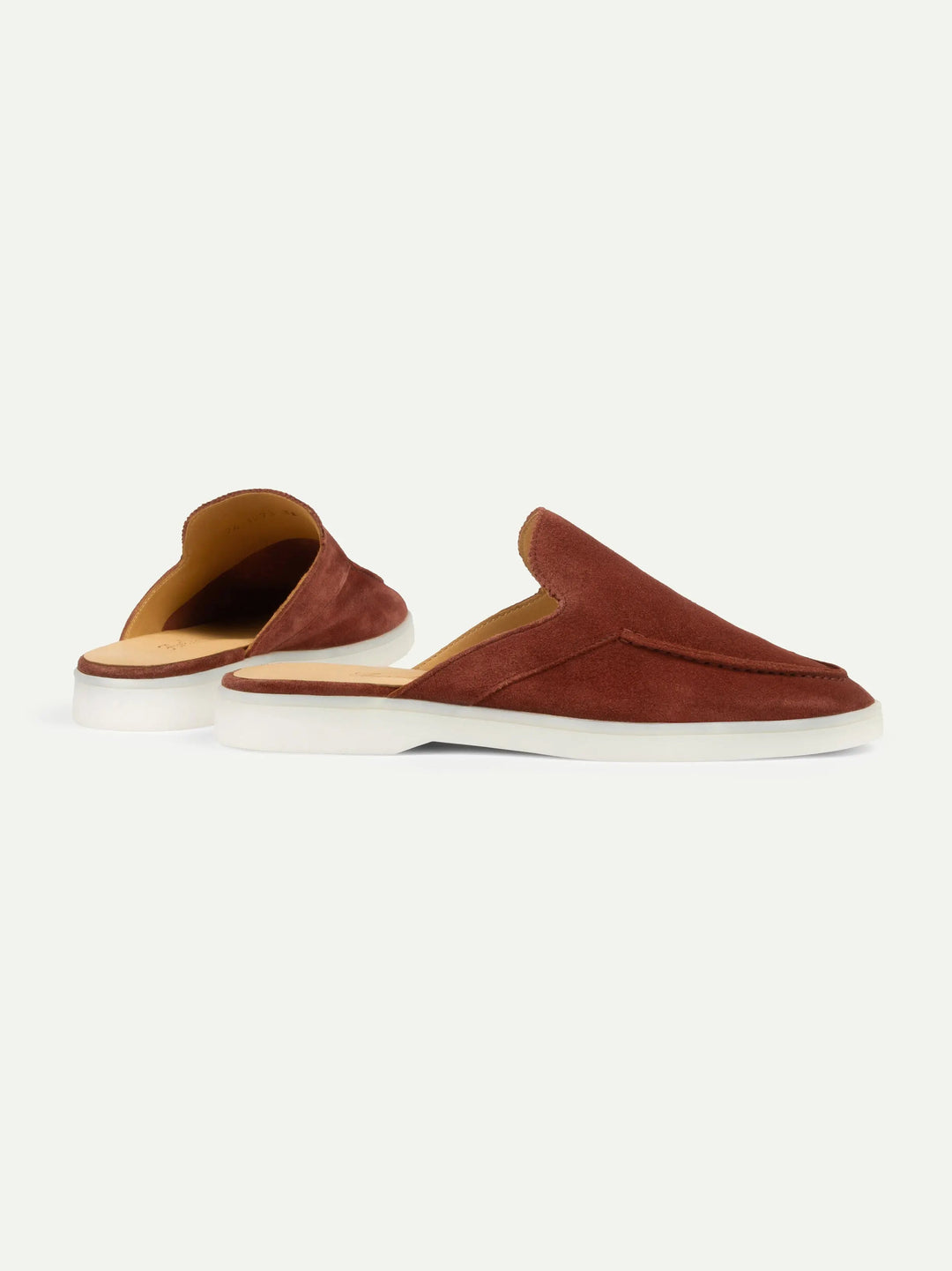 Open Suede Loafers Burgundy